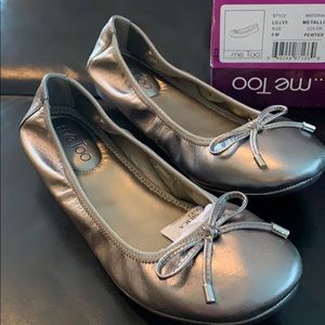 Me too flats- Pewter new in box.